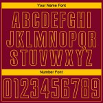 Uniform Gelb Custom Nadelstreifen Fußball Verblassen Jersey Mode Sublimation Kastanienbraun