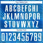 Benutzerdefinierte Sublimation Uniform Fußballtrikot Weiß-Königsblau