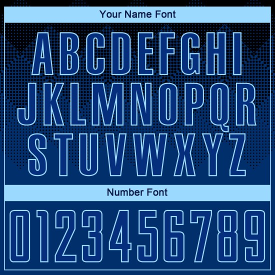 Blaulicht-Sublimations-Fußball-Uniform in Marineblau, individuell gestaltetes schwarzes US-Trikot