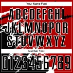 Sublimation Custom Abstrakte Fußball Uniform Rot Schwarz-Weiß Fragment Art Splash Jersey