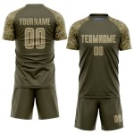 Sublimation Gold-Camo Vegas zum Service Uniform Olive Jersey Fußball benutzerdefinierte Salut