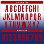 Jersey Langarm Fade Uniform Rot-Royal Custom Weiß Sublimation Fußball Mode