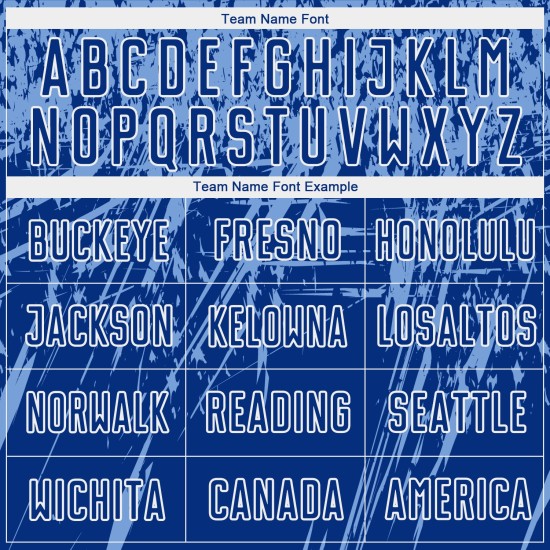 Sublimationstrikot Custom Uniform Hellkönigsblau-Weiß