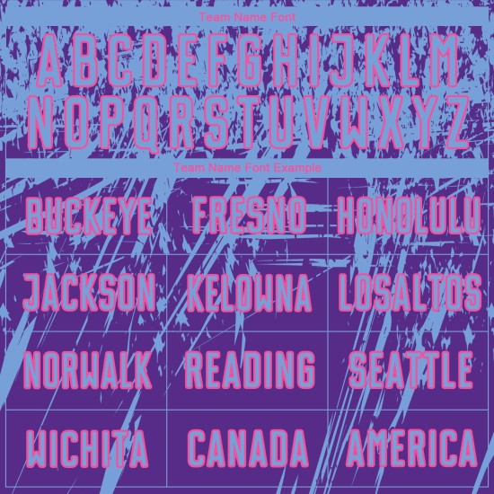 Lila Blau-Rosa Sublimation Jersey Uniform Custom Fußball Licht