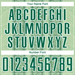 Grün-Weiß Sublimation Erbsentrikot Benutzerdefinierte Uniform Grün Ethnische Streifen Kelly Fußball