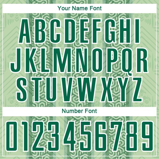 Grün-Weiß Sublimation Erbsentrikot Benutzerdefinierte Uniform Grün Ethnische Streifen Kelly Fußball