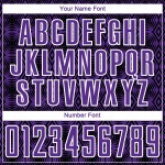 Uniform Jersey Lila Fußball Formen Benutzerdefinierte Geometrische Schwarz-Weiß Sublimation