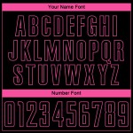 Rosa Nadelstreifen Sublimation Fußball Verblassen Uniform Jersey Schwarz Mode Custom