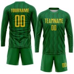 Fußballuniform Gold Grün Trikot Kelly Sublimation Custom
