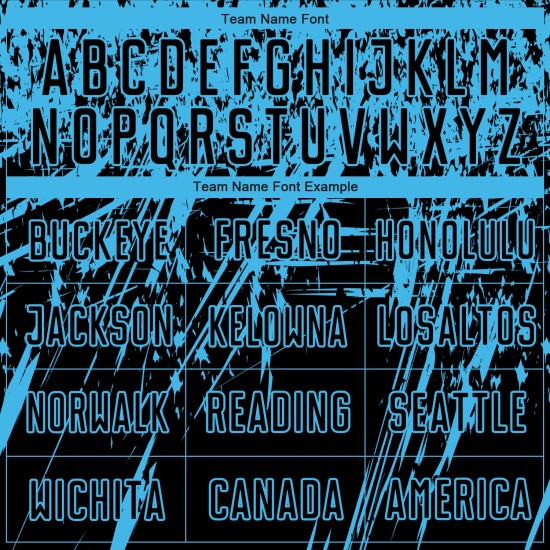 Jersey Blau Uniform Custom Schwarz Fußball Sublimation Himmel