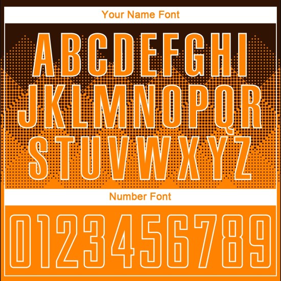 Benutzerdefinierte Sublimation Jersey Bay Soccer Braun Uniform Orange-Weiß