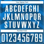 Fußball Custom Blau Jersey Weiß-Schwarz Licht Uniform Sublimation