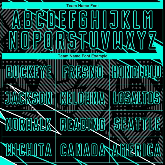 Jersey Uniform Sublimation Aqua Custom Schwarz Fußball Linien