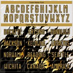 Uniform Fußball Sublimation Flamme Alt Gold-Schwarz Weiß Jersey Custom