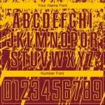 Gelbe Uniform Custom Sublimation Crimson Fußballtrikot