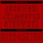 Rote Sublimation Custom Jersey Fußballuniform Schwarz