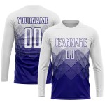 Dunkelweißes Uniformtrikot Lila Fußball Sublimation Custom