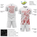 Trikot Rot Fußball Uniform Sublimation Weiß Custom