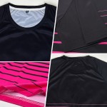 Rosa Nadelstreifen Sublimation Fußball Verblassen Uniform Jersey Schwarz Mode Custom