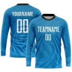 Fußball Sublimation Licht Custom Weiß-Schwarz Uniform Jersey Blau