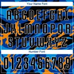 Fußball-Uniform, schwarz, individuell sublimiert, schwarzes Trikot, königsblau