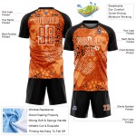 Uniform Jersey Orange Custom Bay Afrikanische Muster Sublimation Fußball Orange-Schwarz