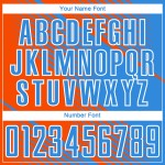 Benutzerdefinierte Pulver Orange-Weiß Uniform Blau Sublimation Jersey Fußball Linie