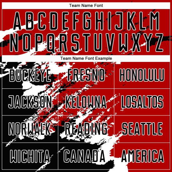 Sublimation Custom Abstrakte Fußball Uniform Rot Schwarz-Weiß Fragment Art Splash Jersey