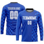Fußball Royal Trikot Sublimation Uniform Weiß-Schwarz Custom