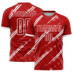 Benutzerdefinierte weiße Fußball-rote Trikotuniform Sublimation