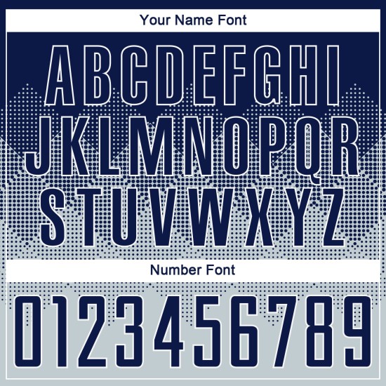 Silber Trikot Uniform Navy-Weiß Sublimation Custom Fußball