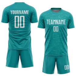 Benutzerdefinierte weiße Uniform Jersey Fußball Petrol Sublimation
